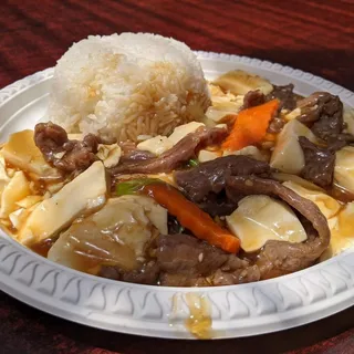 Beef with Tofu Rice Plate