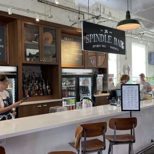 people at the counter