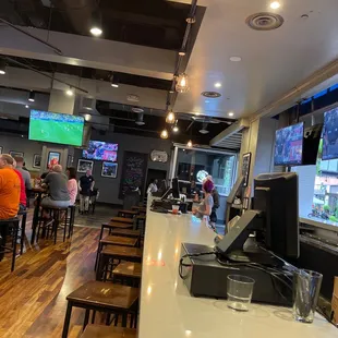 people sitting at the bar