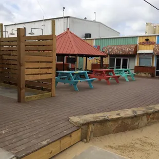Viewing deck and showers