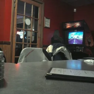 a view of the game room