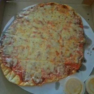 NOT THEIR BEST QUALITY ... CONSISTENT THO! THIS WAS THE SECOND PIZZA WHERE 1/4 OF IT WAS MISSING!?!? HOW DO U MESS UP PIZZA!?!?