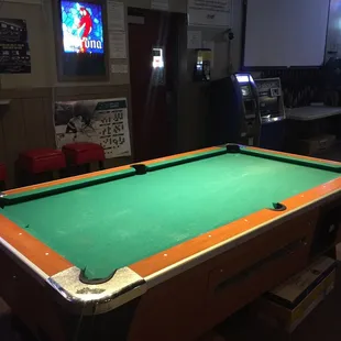 Two pool tables!