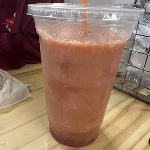 Banana strawberry smoothie