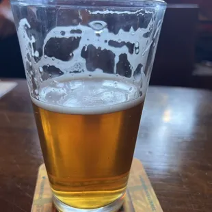 a glass of pale ale