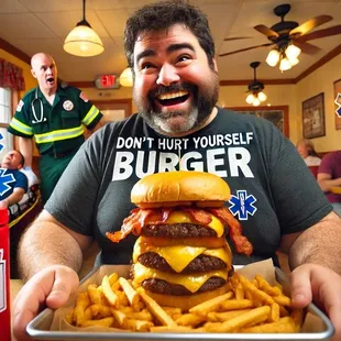 Don't hurt yourself burger