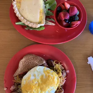 Quiche Lorainne &amp; meat skillet