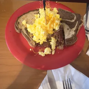 Three cheese omelette and  Mr v hash skillet