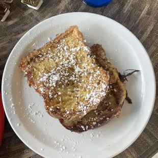 The French toast is delicious