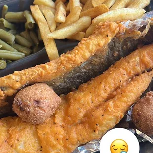 Whiting fried Fish Dinner