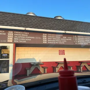 Outside menu