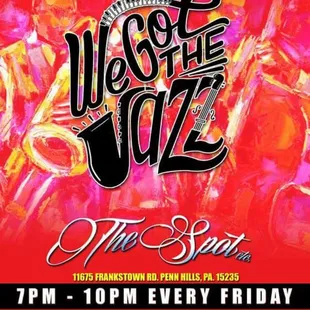 Live Jazz .. Every Friday Night 7-10 pm