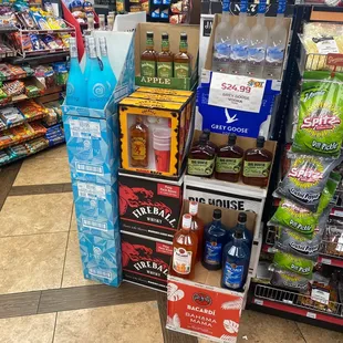 a variety of beverages