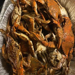 a bowl of crabs