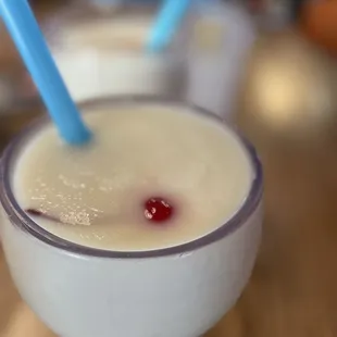 a close up of a drink in a glass