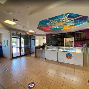 the inside of a restaurant