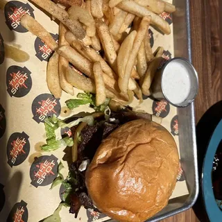 Bacon Blue Cheese Smashed Burger