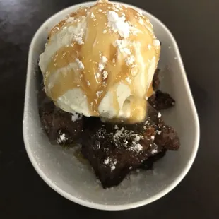 Fried Bread Pudding and ice cream. Yummy.