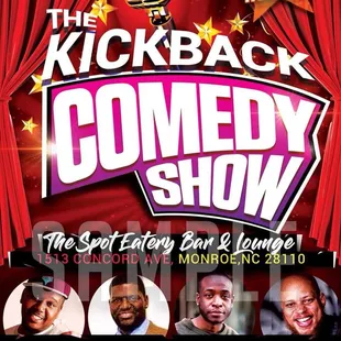 Comedy once a month. Check our FB or Instagram for dates.