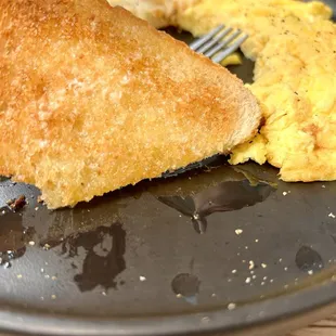 The butter was weird and thin like water. You can see how it dripped on the plate.