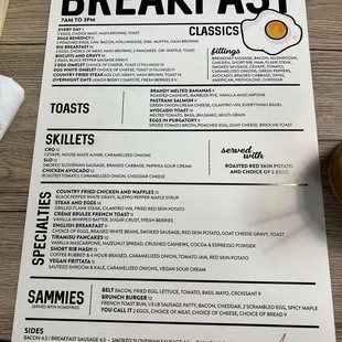 Breakfast Menu