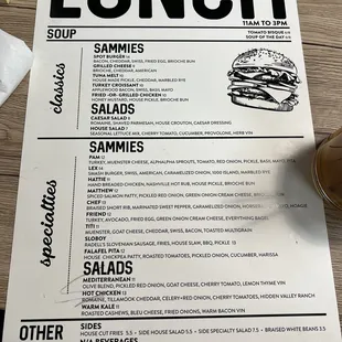 Lunch Menu