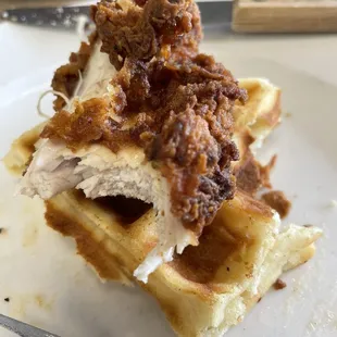 chicken and waffles