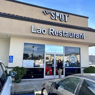 the front of the restaurant