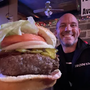 thats a huge hamburger