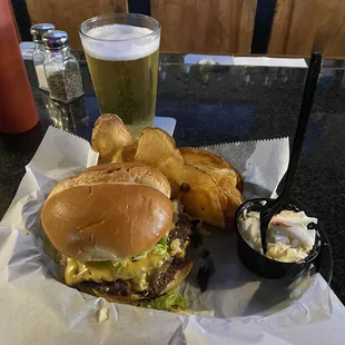 Perfect combo of juicy and a delicious char on the edges. Cheese was perfectly melted on both patties.