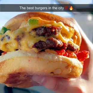 Oklahoma Smash Burger with Cheetos instead of Doritos.