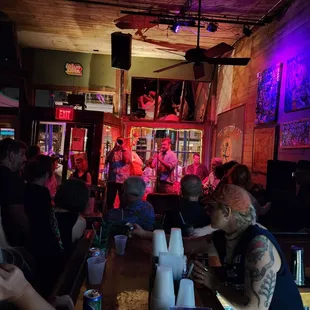 a band playing