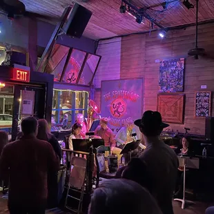 a band playing