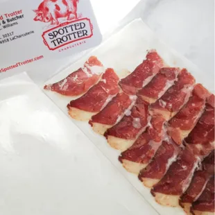 Some delicious duck prosciutto!