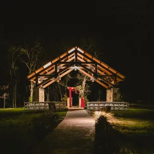 Outdoor Ceremony Space at Night Time