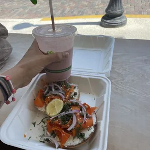 Carrot Lox Bagel