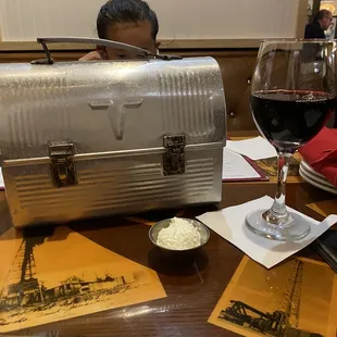 Fresh delicious bread was served in the tin box