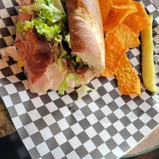 Club sandwich. Minus the tomatoes...