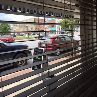A view of the town square from my table.