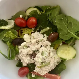 Greek Salad with Tuna Salad