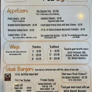 Menu Front