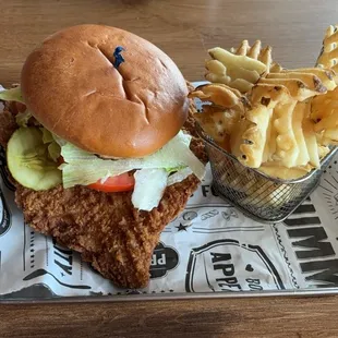 A fried tenderloin sandwich!! What Indiana is known for!!