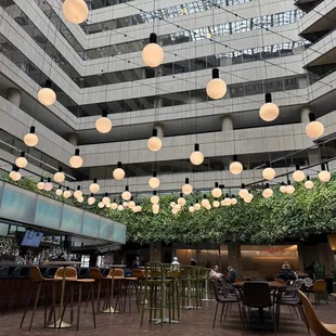 Interior sitting on a sofa looking up at the middle of the complex