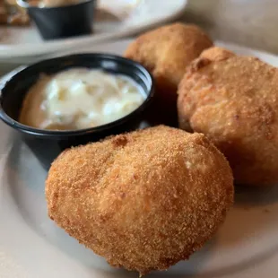 Crab boulettes.  Perfection! *Chef&apos;s kiss*