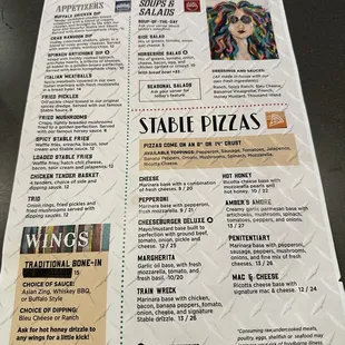 New menu