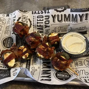 Bacon Wrapped Poppers