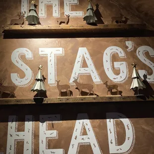 a display of stag's head