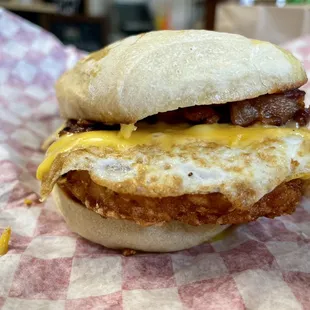 a breakfast sandwich