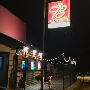 New front patio area at night