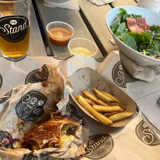 BBQ Brisket on a Pretzel Roll